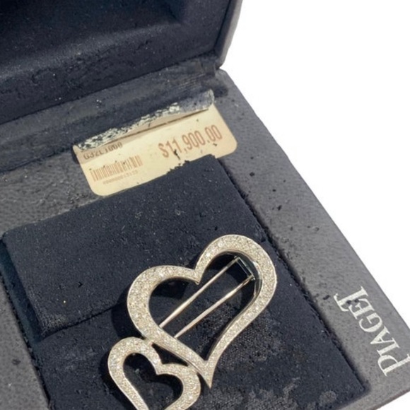 %100 Authentic Piaget 18k Solid White Gold Diamond Brooch/Necklace - Picture 4 of 8